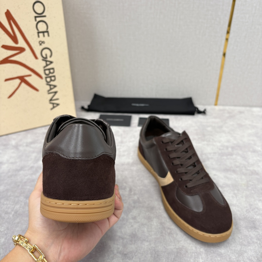 💋💍D &G 杜嘉-班纳（Dolce & Gabban*）男士休闲运动鞋 logo 拼接撞色低帮板鞋 采