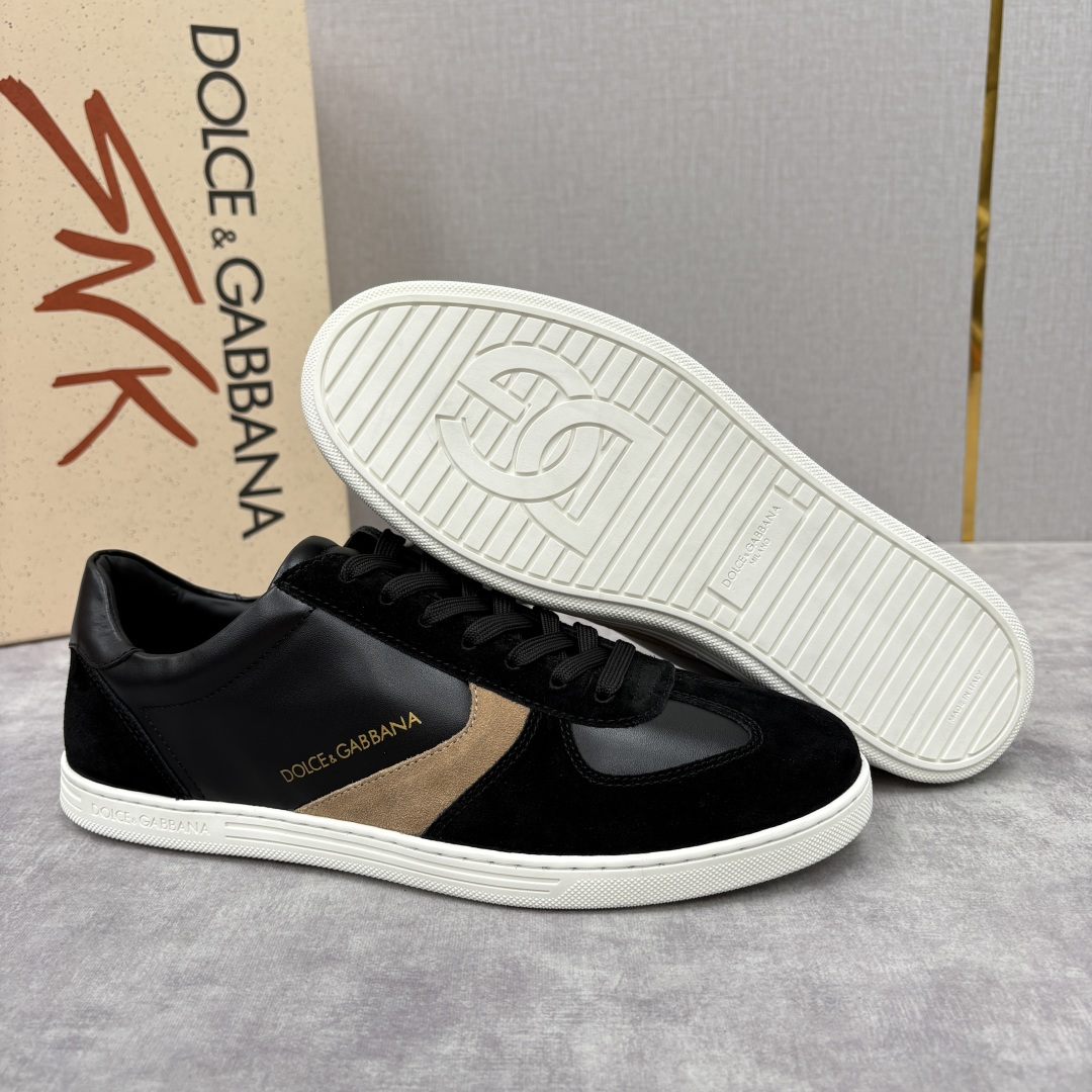 💋💍D &G 杜嘉-班纳（Dolce & Gabban*）男士休闲运动鞋 logo 拼接撞色低帮板鞋 采