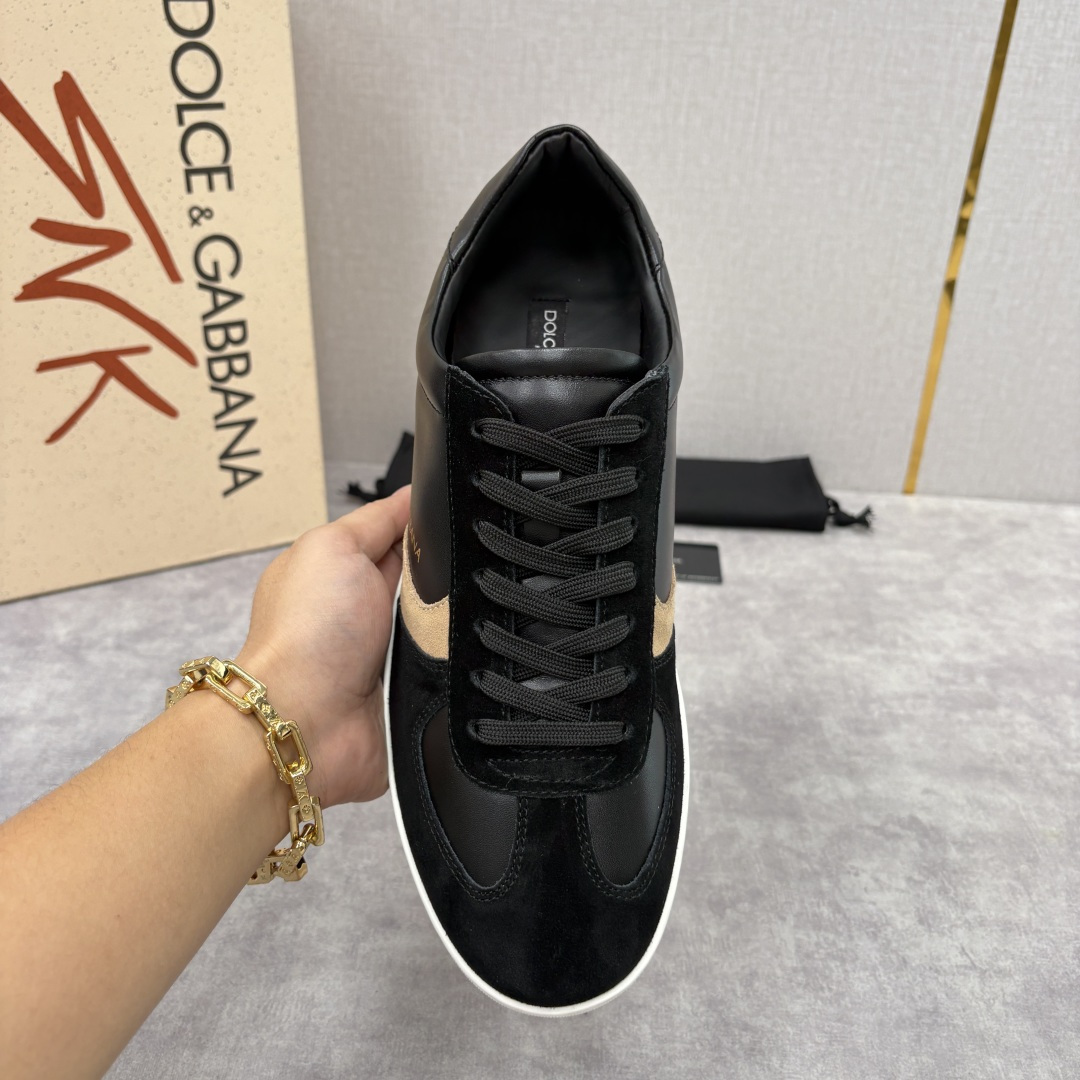 💋💍D &G 杜嘉-班纳（Dolce & Gabban*）男士休闲运动鞋 logo 拼接撞色低帮板鞋 采