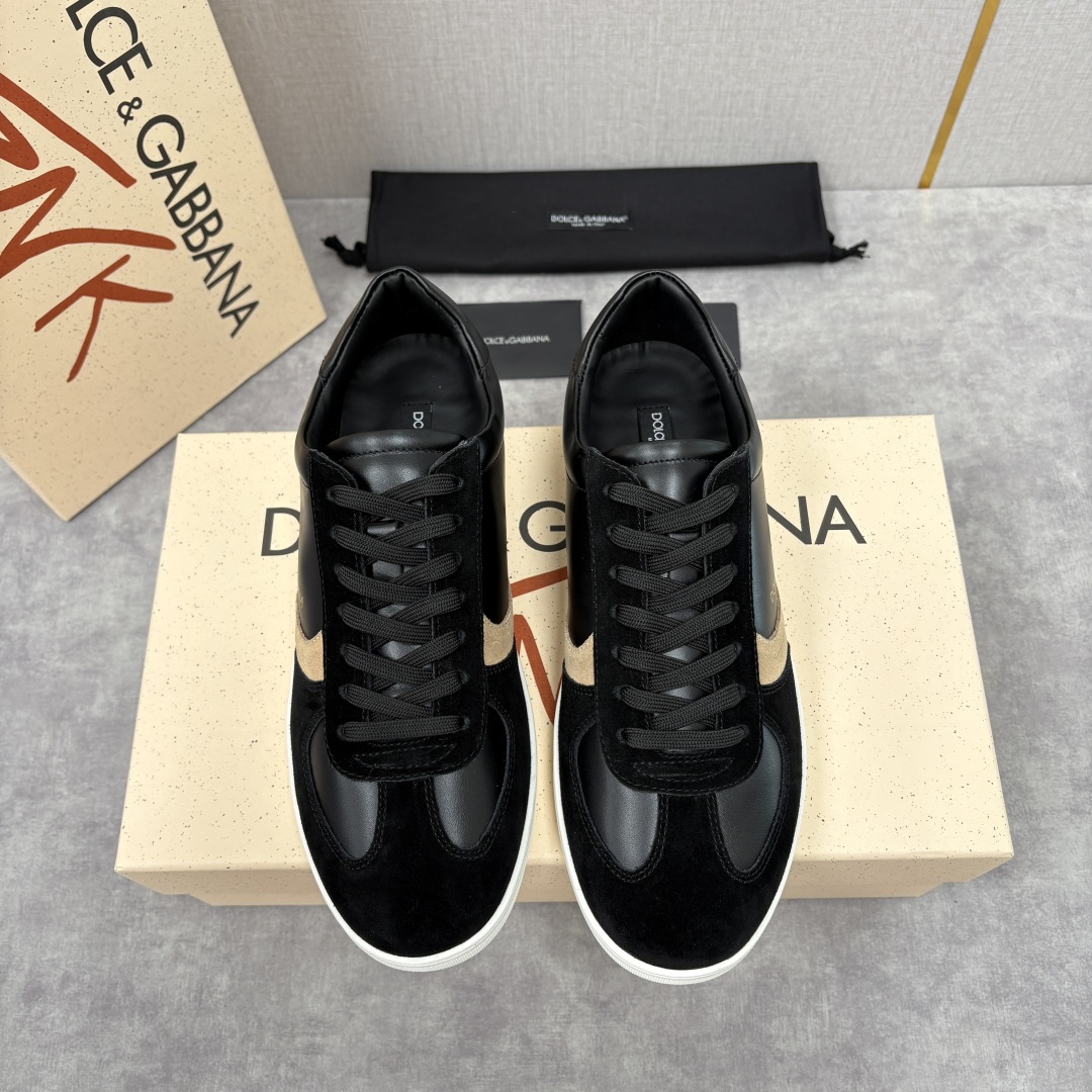 💋💍D &G 杜嘉-班纳（Dolce & Gabban*）男士休闲运动鞋 logo 拼接撞色低帮板鞋 采