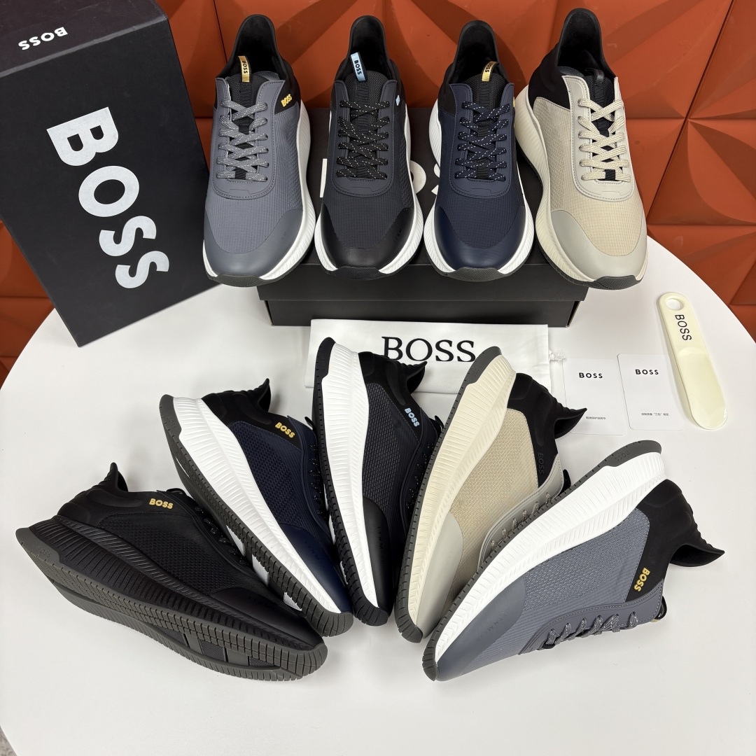 💋💍BOSS 男士新款 HUG*O BOSS男士休闲运动鞋：商务型格与运动基因的无缝衔接，解锁都市通勤新