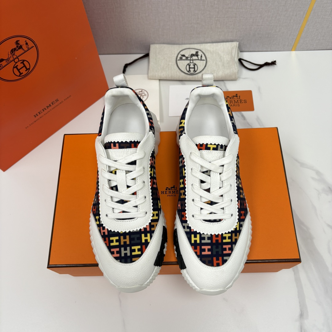 💋💍H家 Herme* 爱马-仕 新品Bouncing运动鞋 官方 9,700 有多种材质组合可选——细