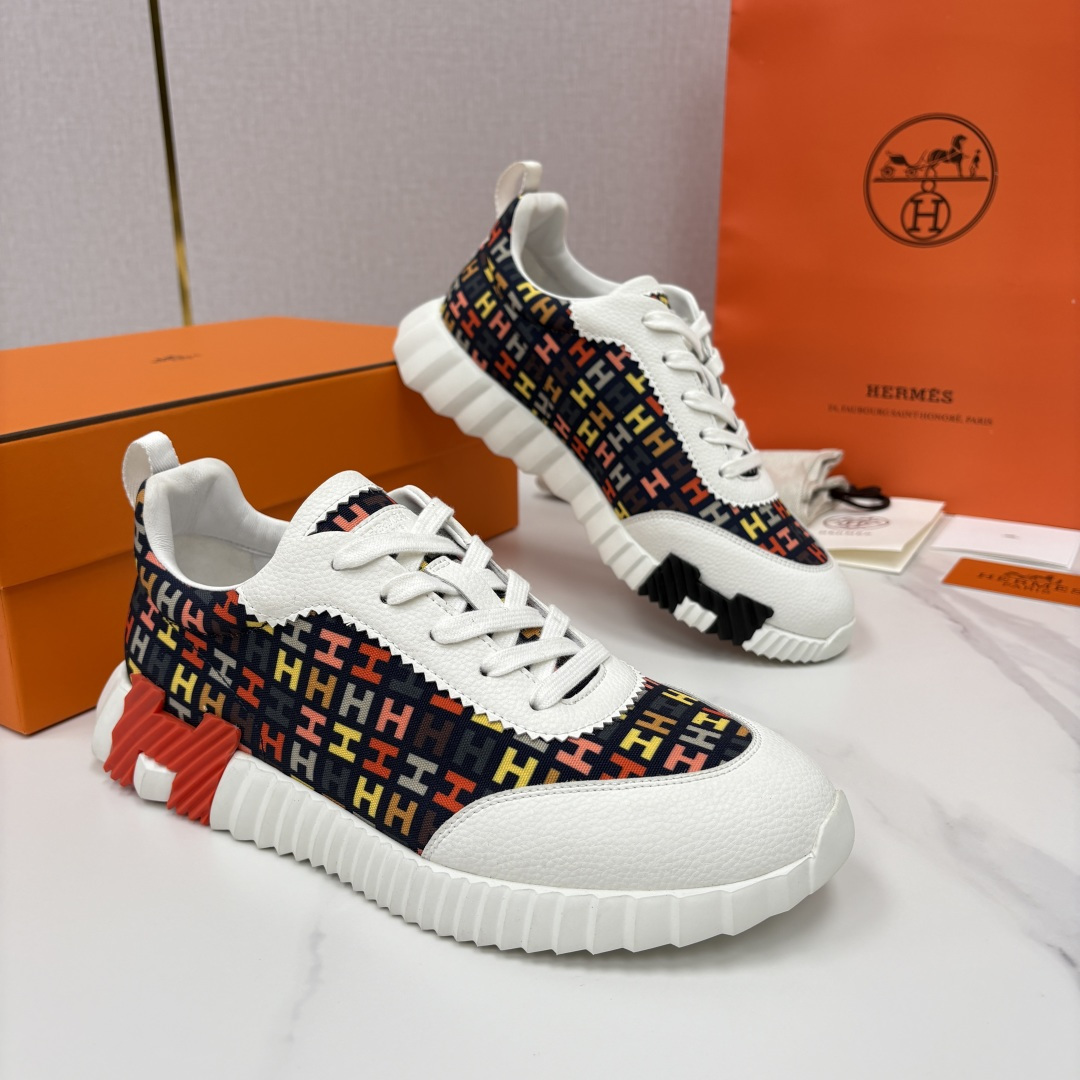 💋💍H家 Herme* 爱马-仕 新品Bouncing运动鞋 官方 9,700 有多种材质组合可选——细