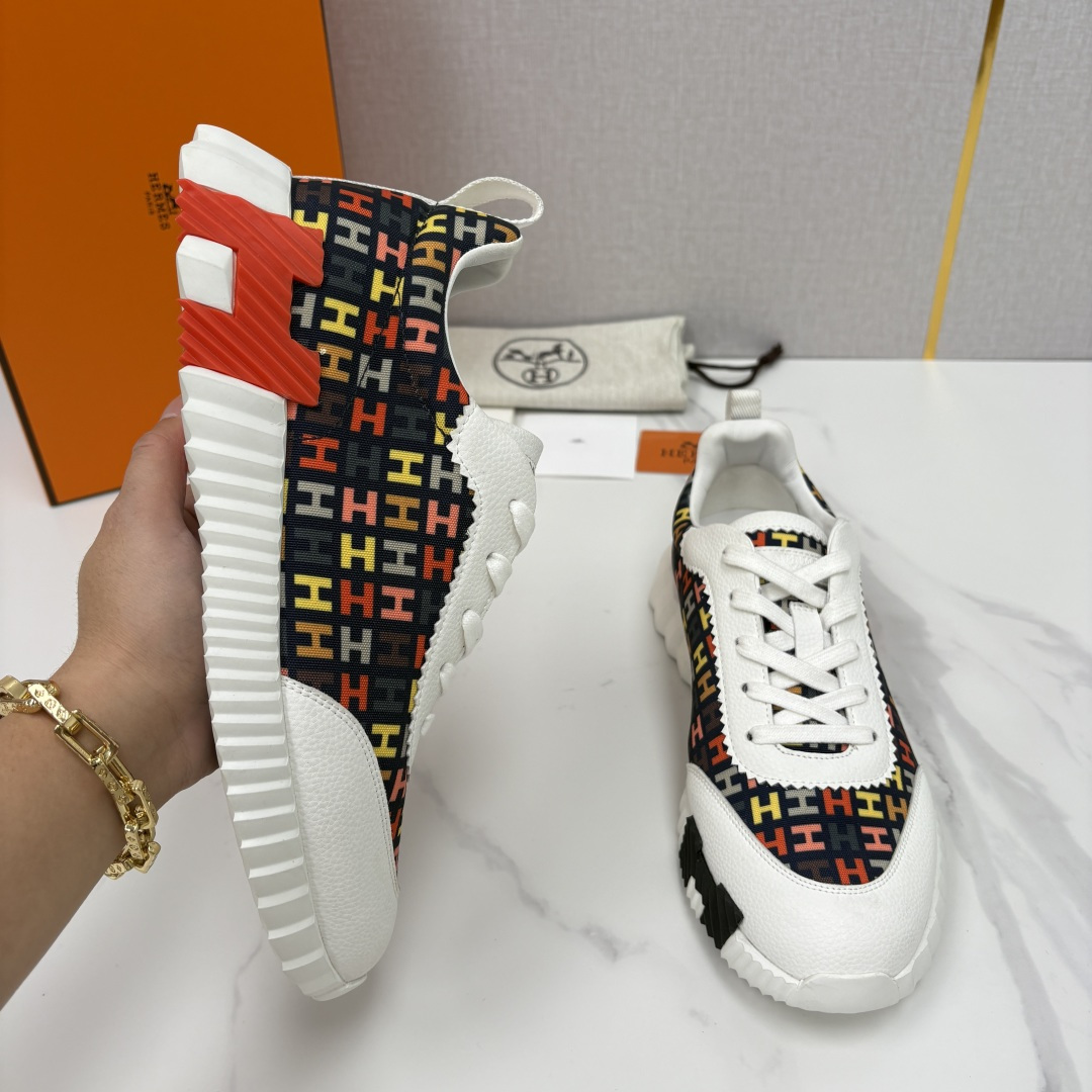 💋💍H家 Herme* 爱马-仕 新品Bouncing运动鞋 官方 9,700 有多种材质组合可选——细