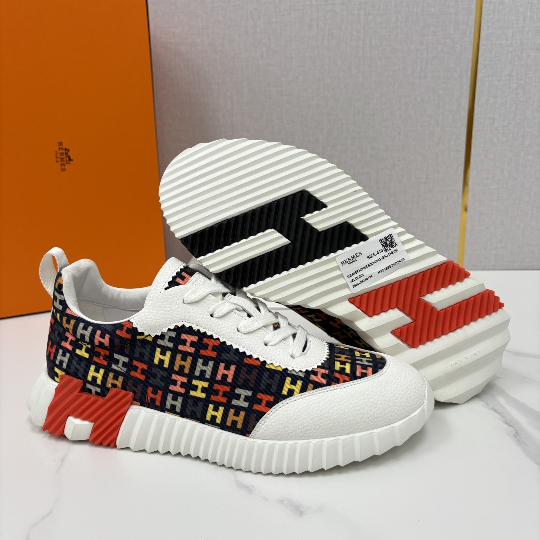 💋💍H家 Herme* 爱马-仕 新品Bouncing运动鞋 官方 9,700 有多种材质组合可选——细