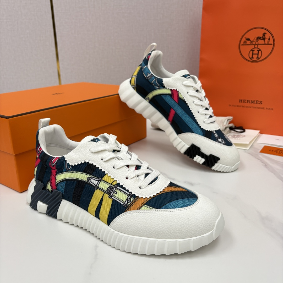 💋💍H家 Herme* 爱马-仕 新品Bouncing运动鞋 官方 9,700 有多种材质组合可选——细