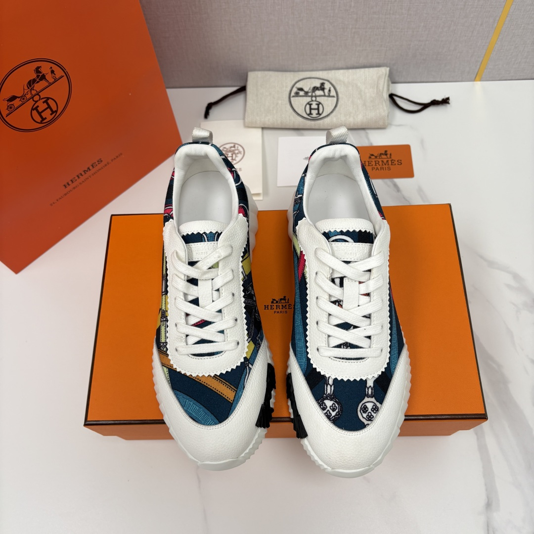 💋💍H家 Herme* 爱马-仕 新品Bouncing运动鞋 官方 9,700 有多种材质组合可选——细