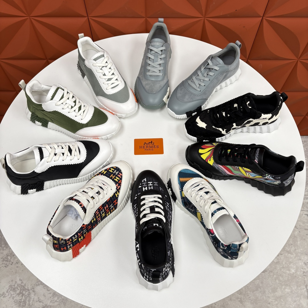 💋💍H家 Herme* 爱马-仕 新品Bouncing运动鞋 官方 9,700 有多种材质组合可选——细