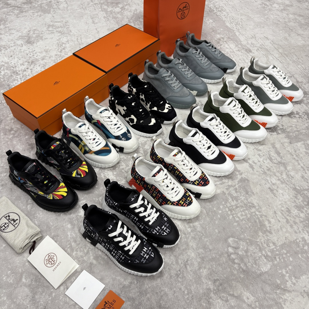 💋💍H家 Herme* 爱马-仕 新品Bouncing运动鞋 官方 9,700 有多种材质组合可选——细