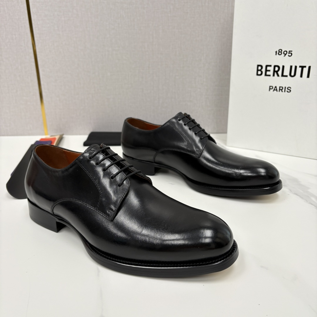 💋💍Berlut* 布鲁提 新款男士手工擦色正装皮鞋上新🆕 鳄鱼纹牛津鞋的商务与格调的极致融合。甄选优质