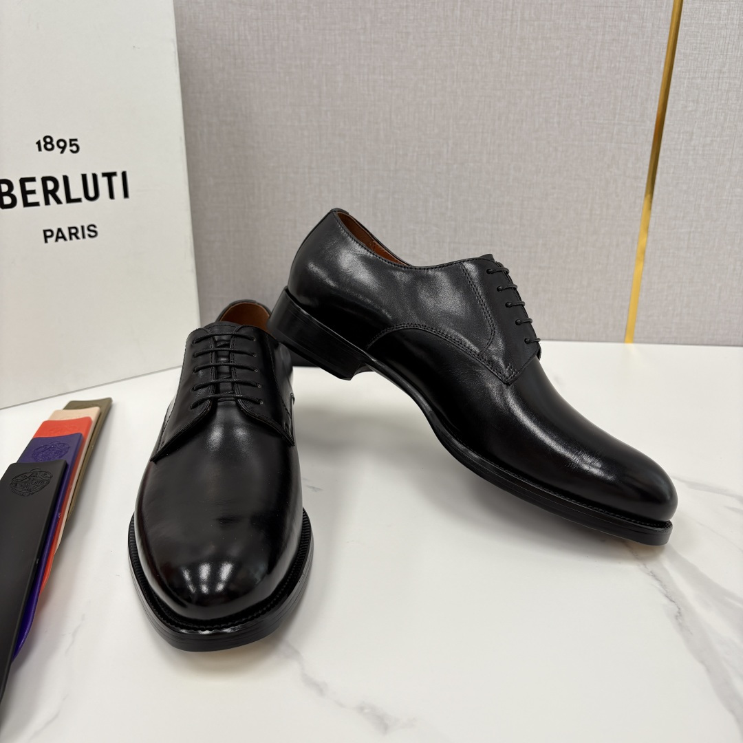💋💍Berlut* 布鲁提 新款男士手工擦色正装皮鞋上新🆕 鳄鱼纹牛津鞋的商务与格调的极致融合。甄选优质