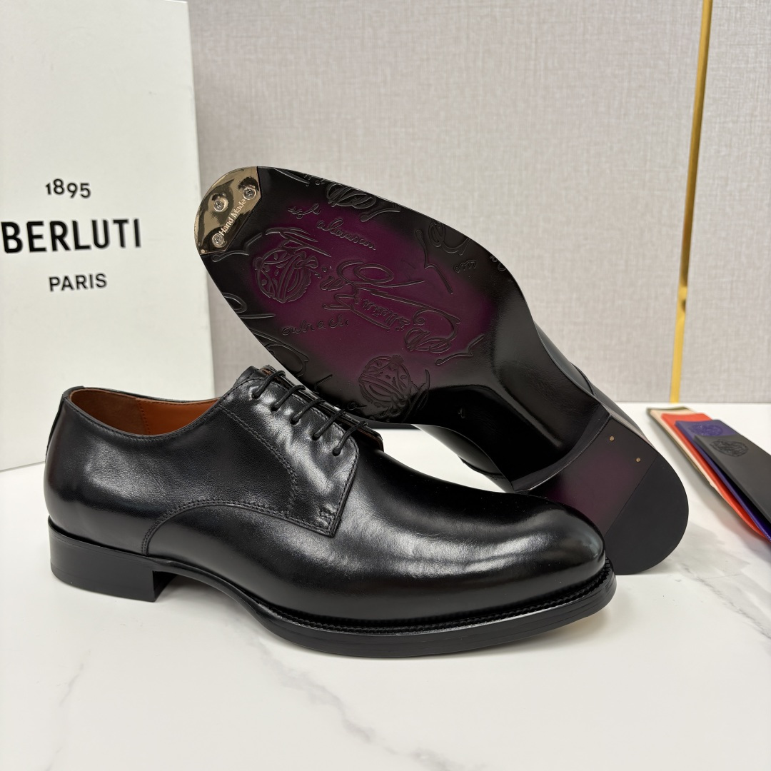 💋💍Berlut* 布鲁提 新款男士手工擦色正装皮鞋上新🆕 鳄鱼纹牛津鞋的商务与格调的极致融合。甄选优质