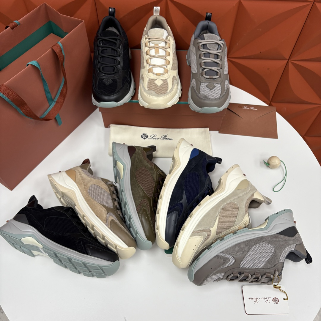 💋💍LP 家新品 Loro Pian* 诺悠*翩雅 Cairn Walk男士运动鞋老爹鞋 官方 8,20