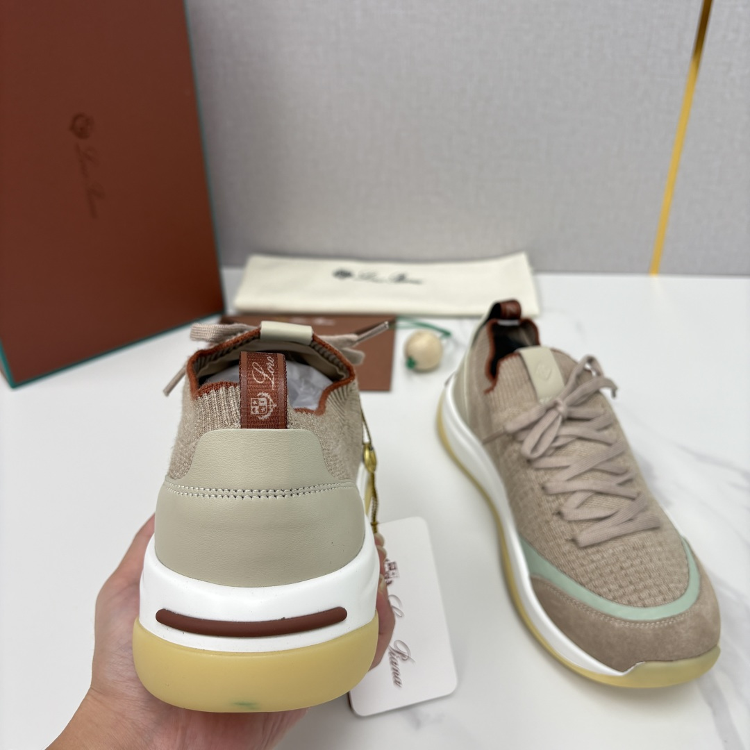 💋💍LP 家新品运动鞋 Loro Pian* 诺悠*翩雅 Week End Walk 男士飞织拼接休闲运