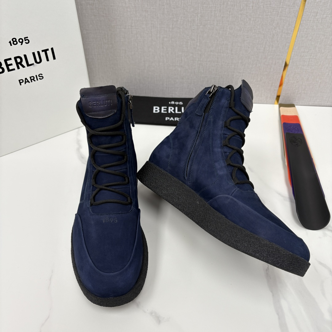 💋💍 布鲁提 Berlut* 男士新品高帮靴 户外徒步靴 官方 19,400 采用优质磨面皮，触感细腻且