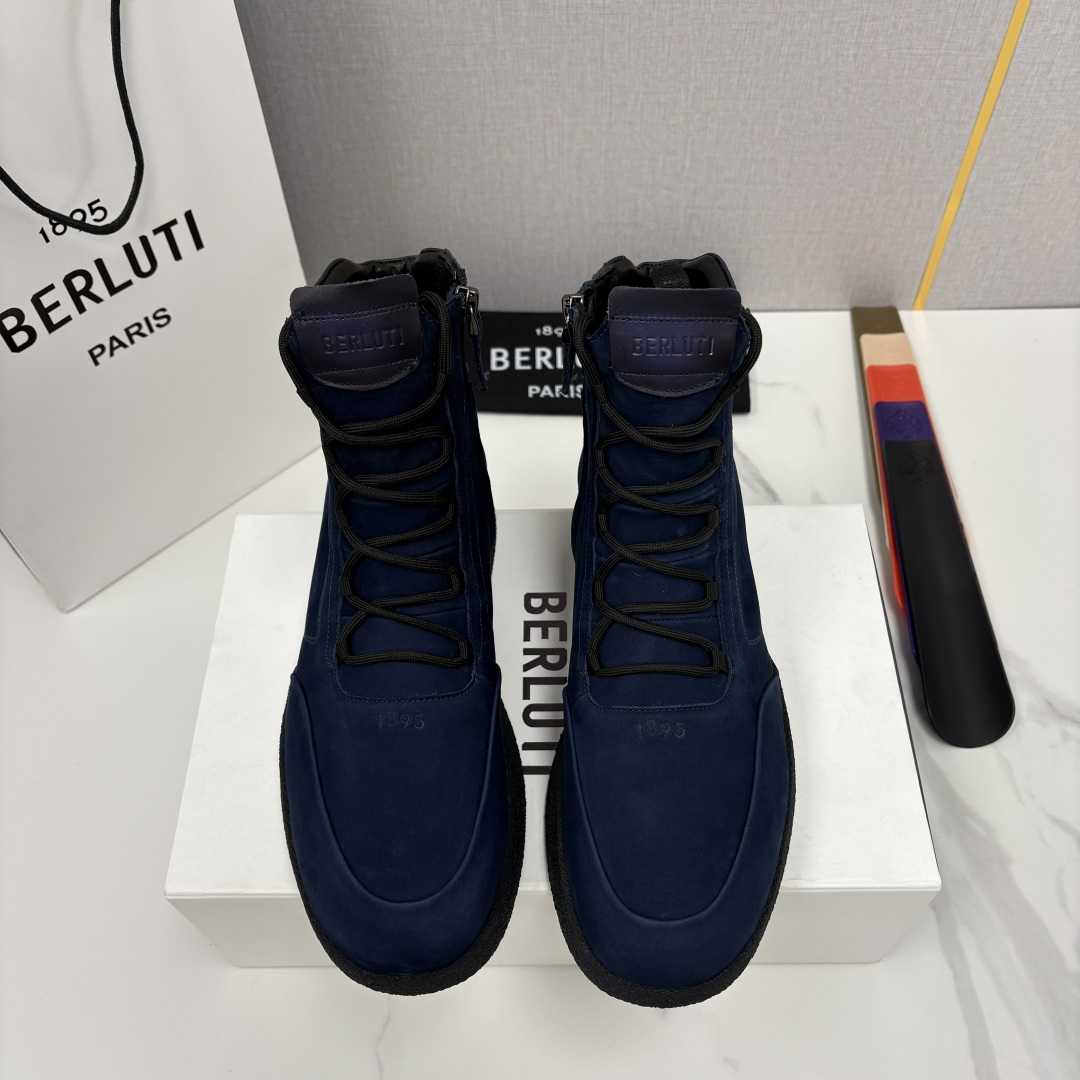 💋💍 布鲁提 Berlut* 男士新品高帮靴 户外徒步靴 官方 19,400 采用优质磨面皮，触感细腻且