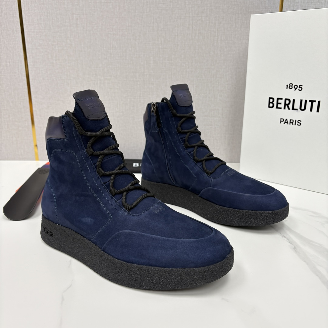 💋💍 布鲁提 Berlut* 男士新品高帮靴 户外徒步靴 官方 19,400 采用优质磨面皮，触感细腻且