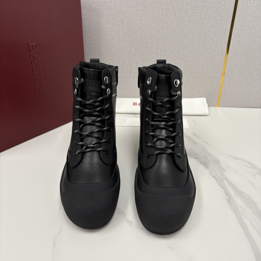 💋💍BL新品发售 Bal*y 巴-利 男士秋冬新品羊毛高帮靴 【Ball*y 机能风毛绒皮靴｜冬日酷感密