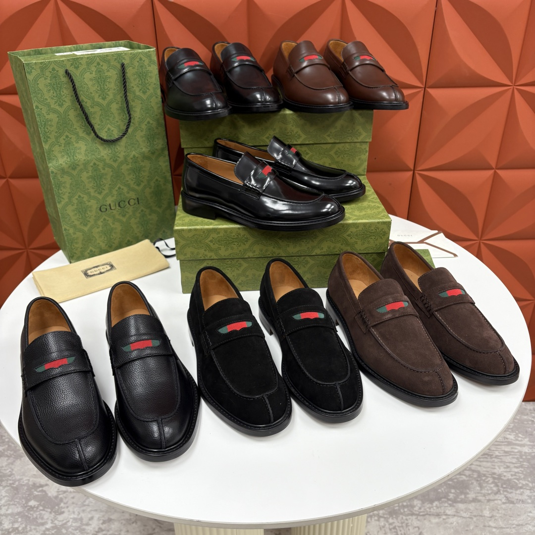 💋💍G家 GUCC* 新品男士简约乐福鞋皮鞋 经典与时尚的交融 Jordaan 乐福鞋：刻在DNA里的优