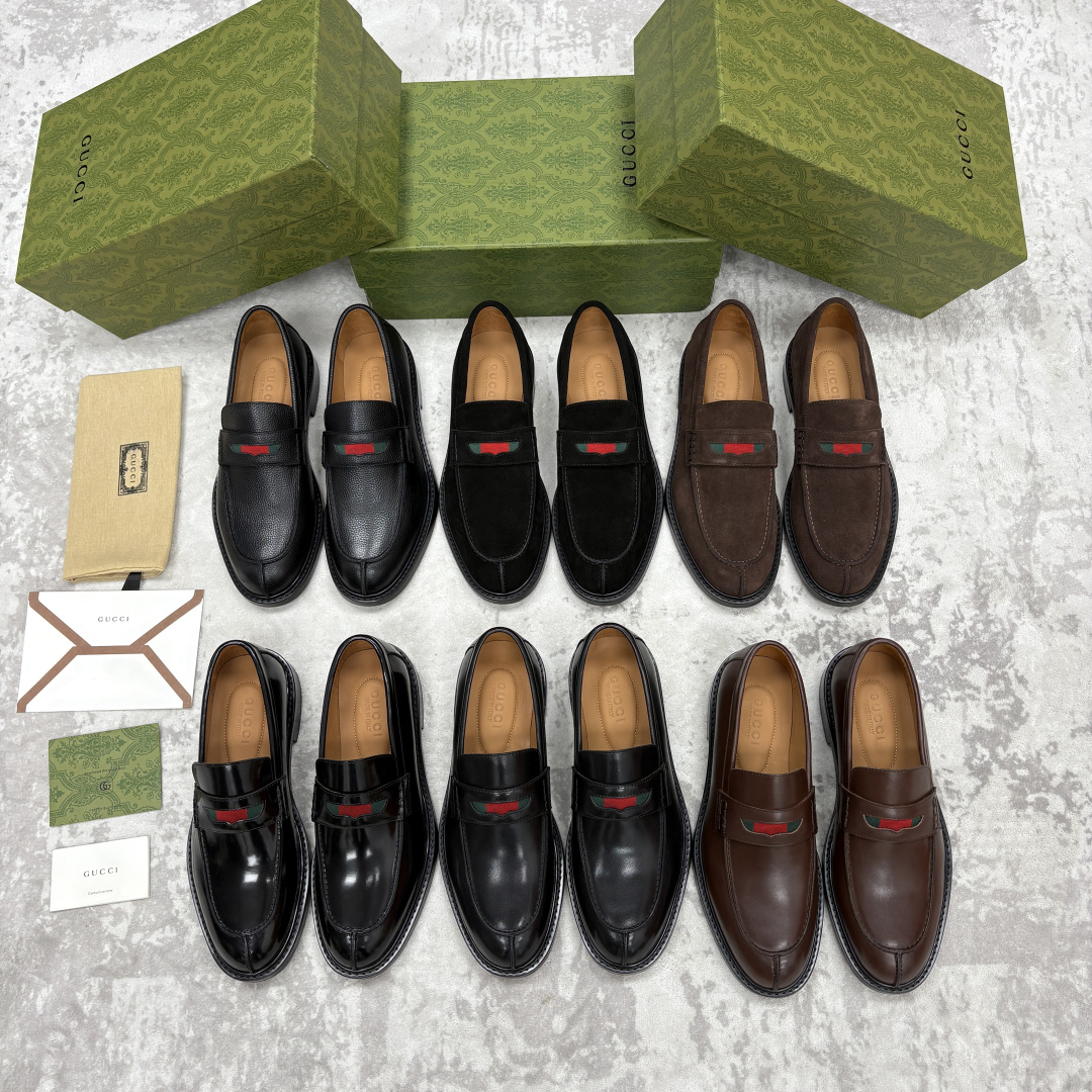 💋💍G家 GUCC* 新品男士简约乐福鞋皮鞋 经典与时尚的交融 Jordaan 乐福鞋：刻在DNA里的优