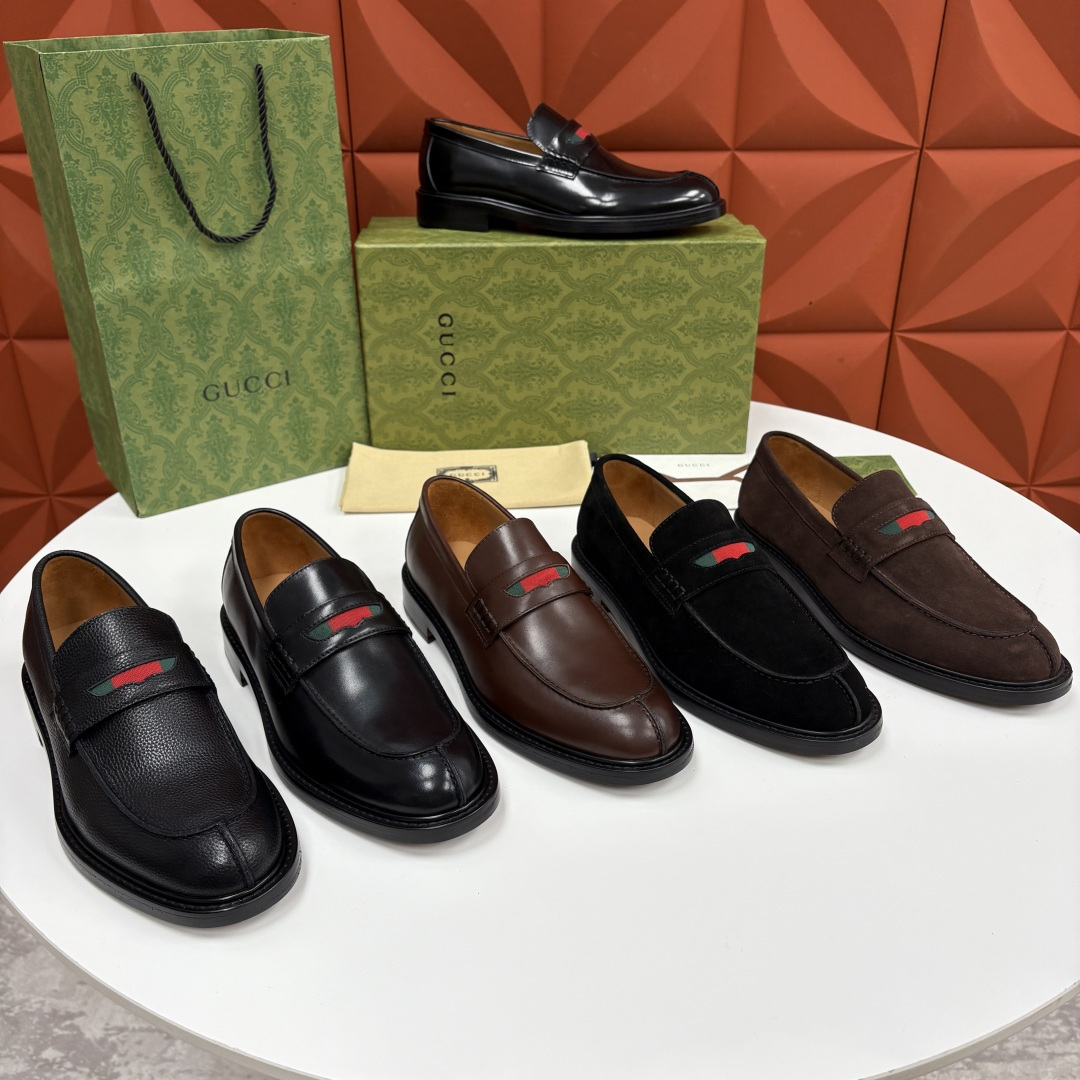 💋💍G家 GUCC* 新品男士简约乐福鞋皮鞋 经典与时尚的交融 Jordaan 乐福鞋：刻在DNA里的优