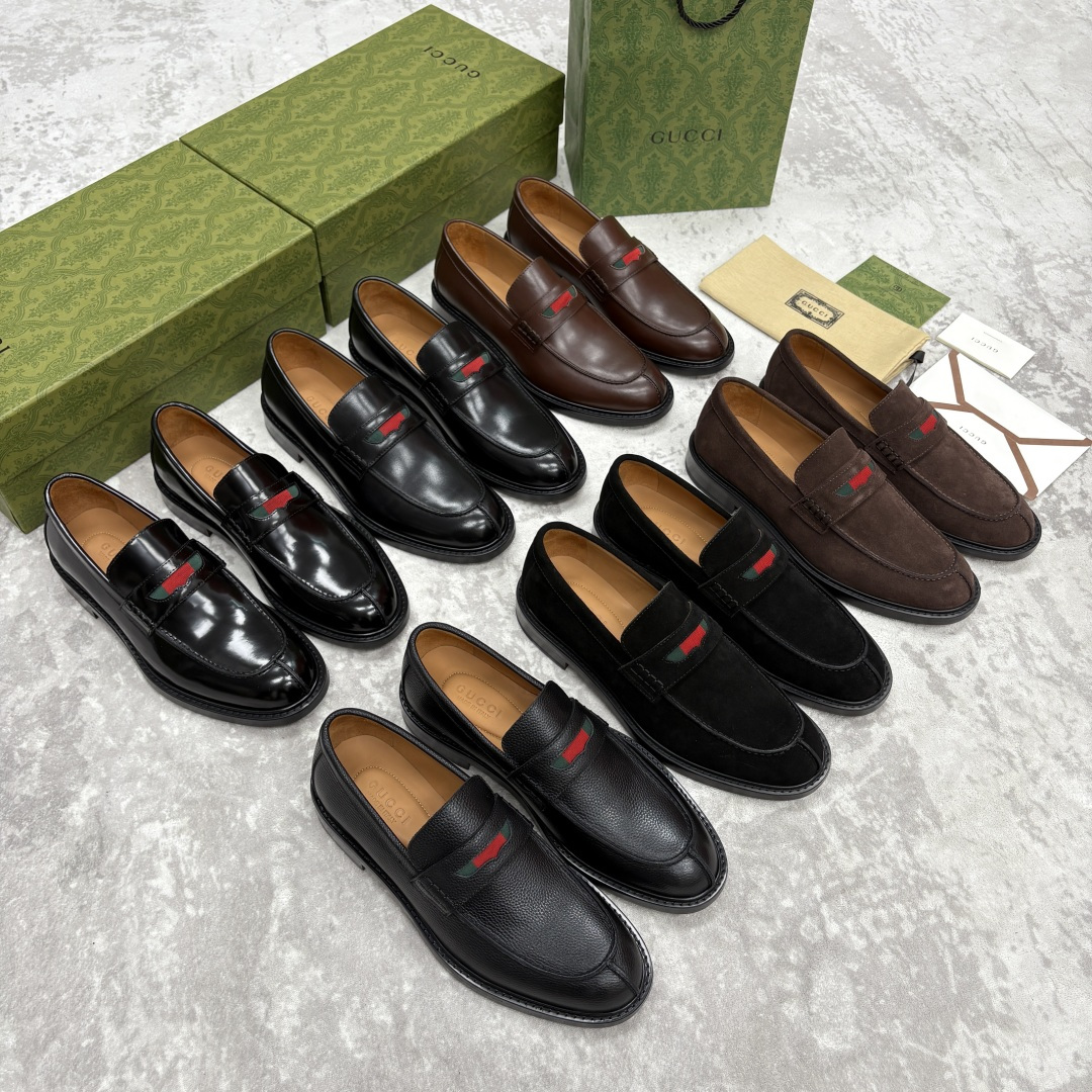 💋💍G家 GUCC* 新品男士简约乐福鞋皮鞋 经典与时尚的交融 Jordaan 乐福鞋：刻在DNA里的优