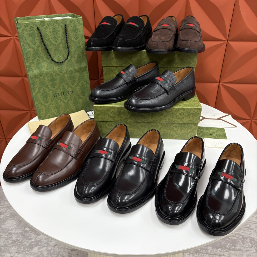 💋💍G家 GUCC* 新品男士简约乐福鞋皮鞋 经典与时尚的交融 Jordaan 乐福鞋：刻在DNA里的优