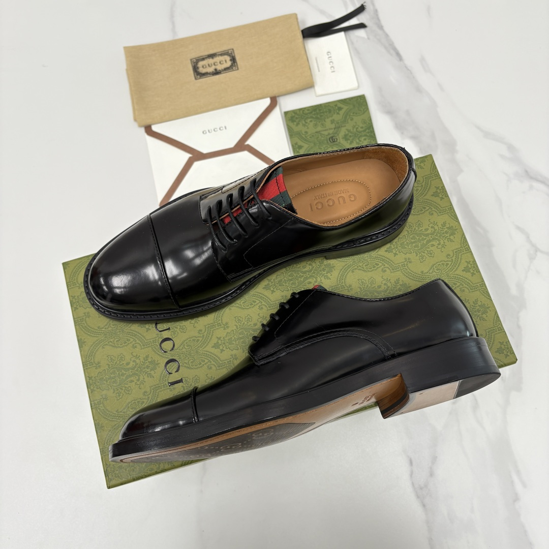 💋💍G家 GUCC* 新品男士正装鞋皮鞋 堪称“精致感天花板”级别的通勤利器 此款系列里选用多种不同质感