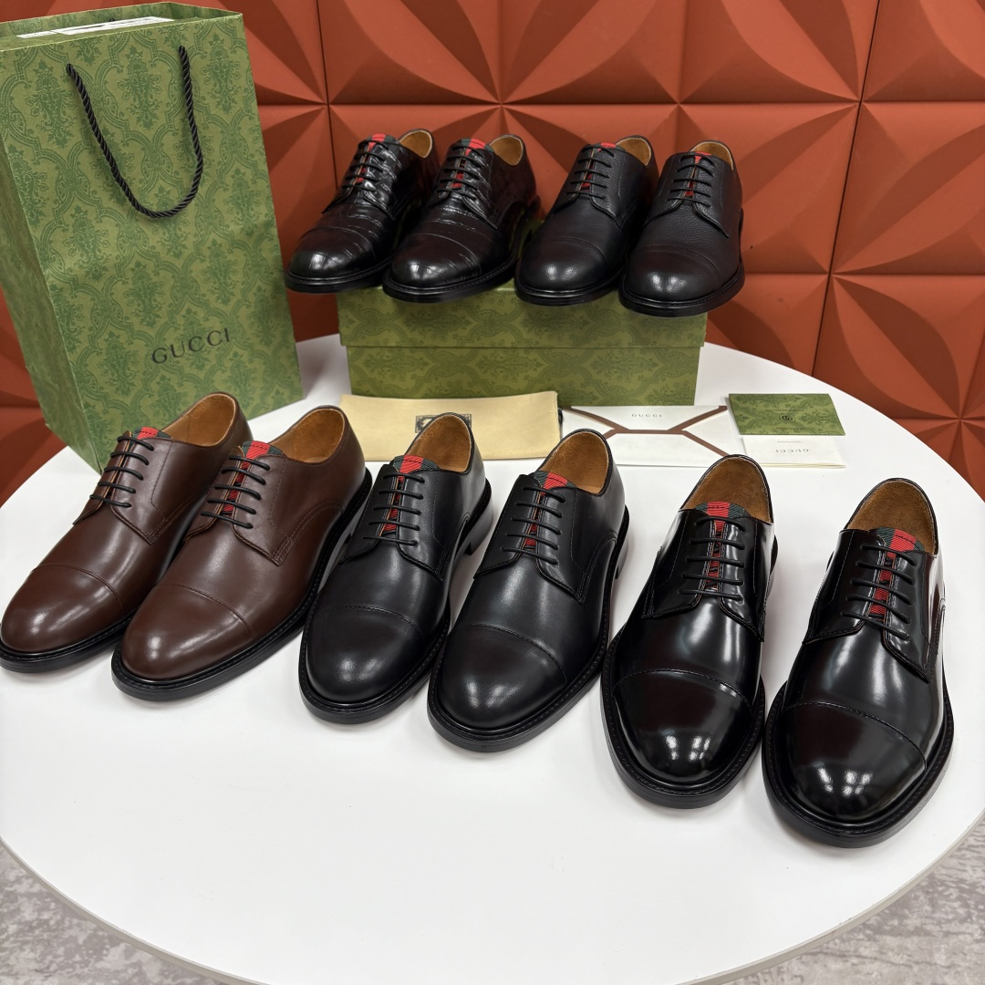 💋💍G家 GUCC* 新品男士正装鞋皮鞋 堪称“精致感天花板”级别的通勤利器 此款系列里选用多种不同质感