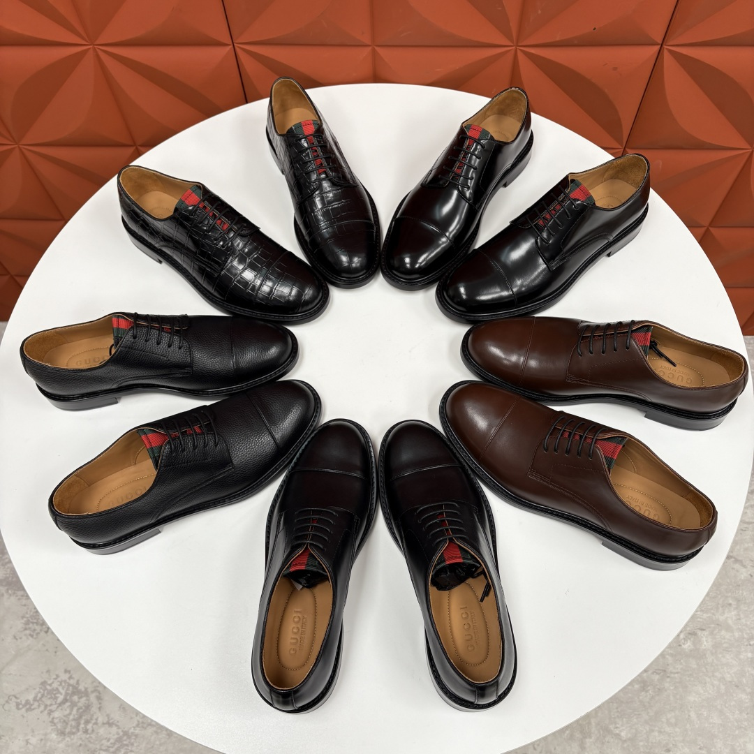 💋💍G家 GUCC* 新品男士正装鞋皮鞋 堪称“精致感天花板”级别的通勤利器 此款系列里选用多种不同质感