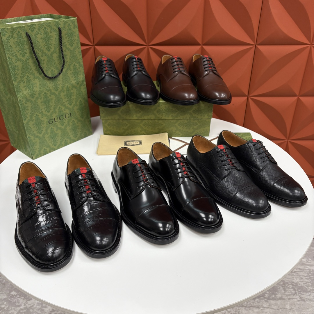 💋💍G家 GUCC* 新品男士正装鞋皮鞋 堪称“精致感天花板”级别的通勤利器 此款系列里选用多种不同质感
