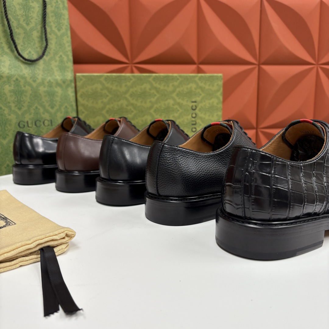 💋💍G家 GUCC* 新品男士正装鞋皮鞋 堪称“精致感天花板”级别的通勤利器 此款系列里选用多种不同质感