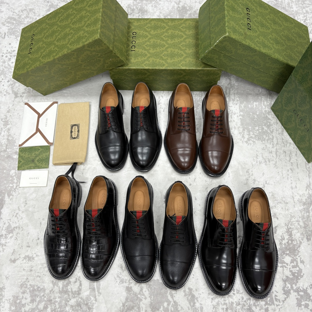 💋💍G家 GUCC* 新品男士正装鞋皮鞋 堪称“精致感天花板”级别的通勤利器 此款系列里选用多种不同质感