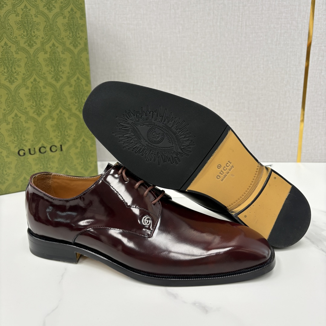 💋💍G家 GUCC* 古-驰 新品男士正装鞋皮鞋 选用细腻有光泽的进口牛皮/开边珠亮皮打造鞋身，触感柔软
