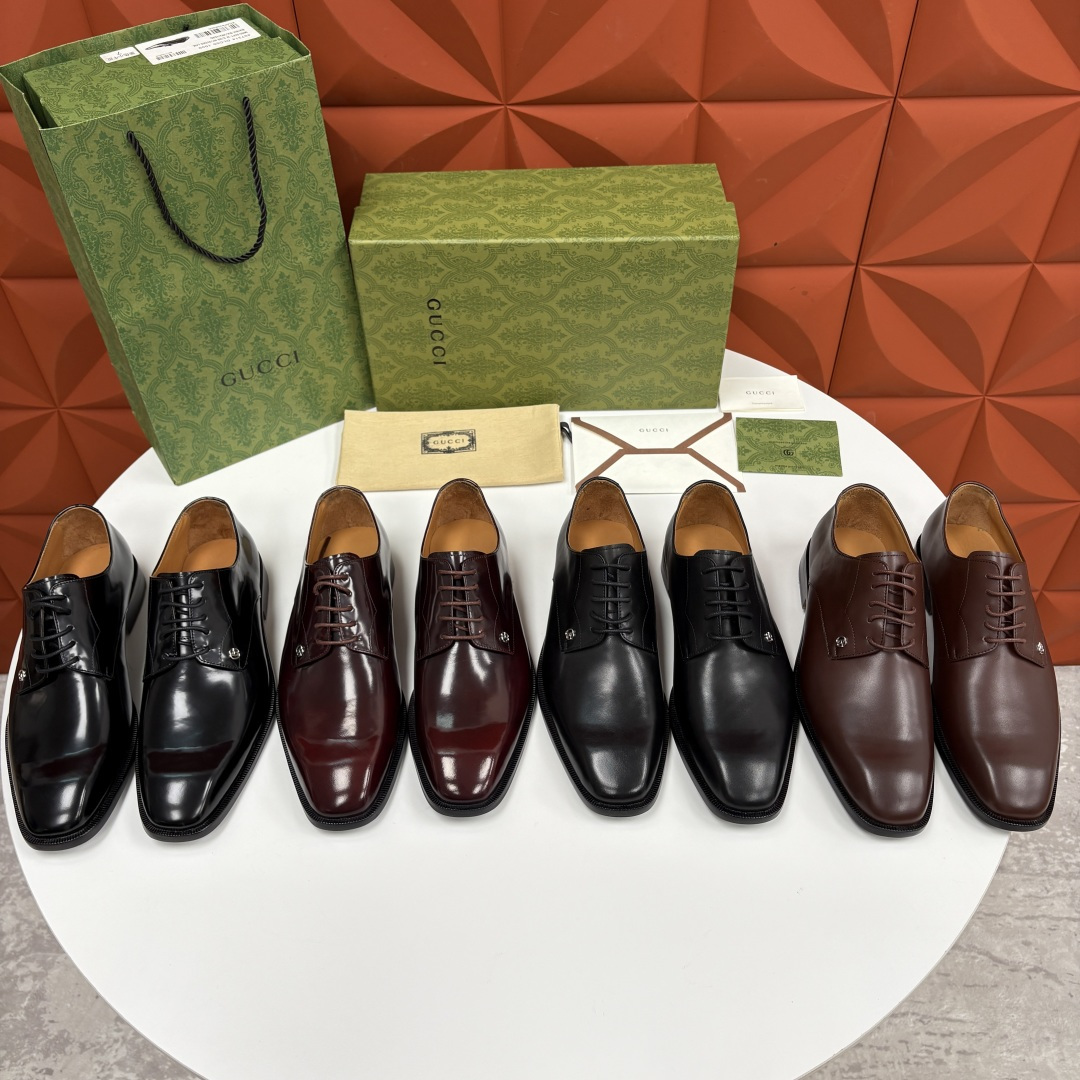 💋💍G家 GUCC* 古-驰 新品男士正装鞋皮鞋 选用细腻有光泽的进口牛皮/开边珠亮皮打造鞋身，触感柔软