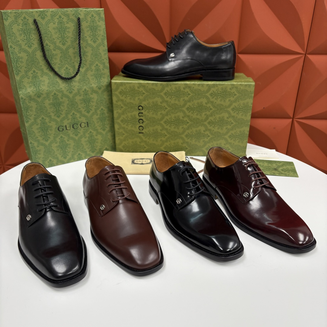 💋💍G家 GUCC* 古-驰 新品男士正装鞋皮鞋 选用细腻有光泽的进口牛皮/开边珠亮皮打造鞋身，触感柔软
