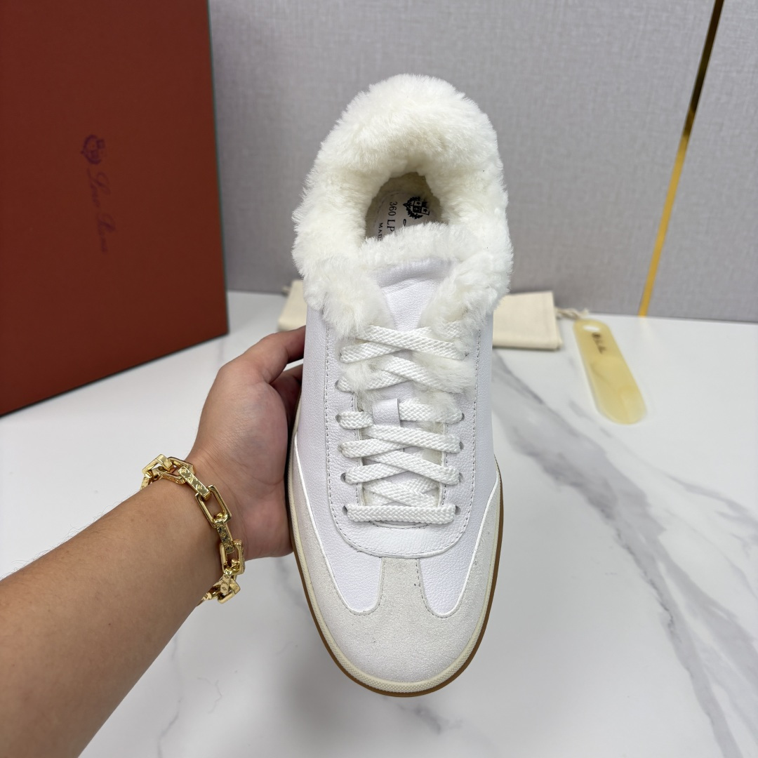 💋💍LP 家新品 LoroPian*/诺悠-翩雅 新款男士德训鞋磨砂皮荔枝纹牛皮板鞋 LP系带秋冬休闲羊