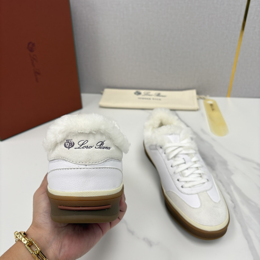 💋💍LP 家新品 LoroPian*/诺悠-翩雅 新款男士德训鞋磨砂皮荔枝纹牛皮板鞋 LP系带秋冬休闲羊