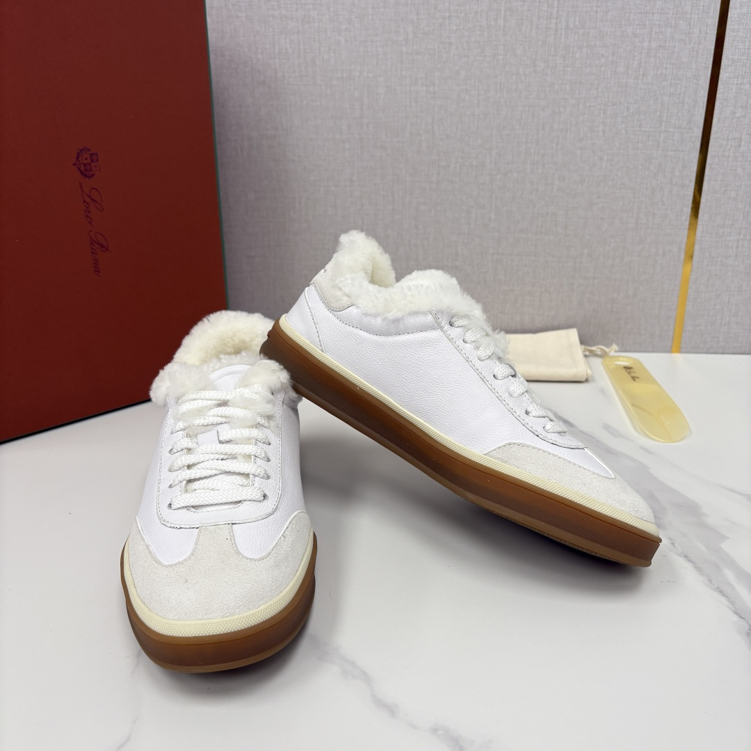 💋💍LP 家新品 LoroPian*/诺悠-翩雅 新款男士德训鞋磨砂皮荔枝纹牛皮板鞋 LP系带秋冬休闲羊