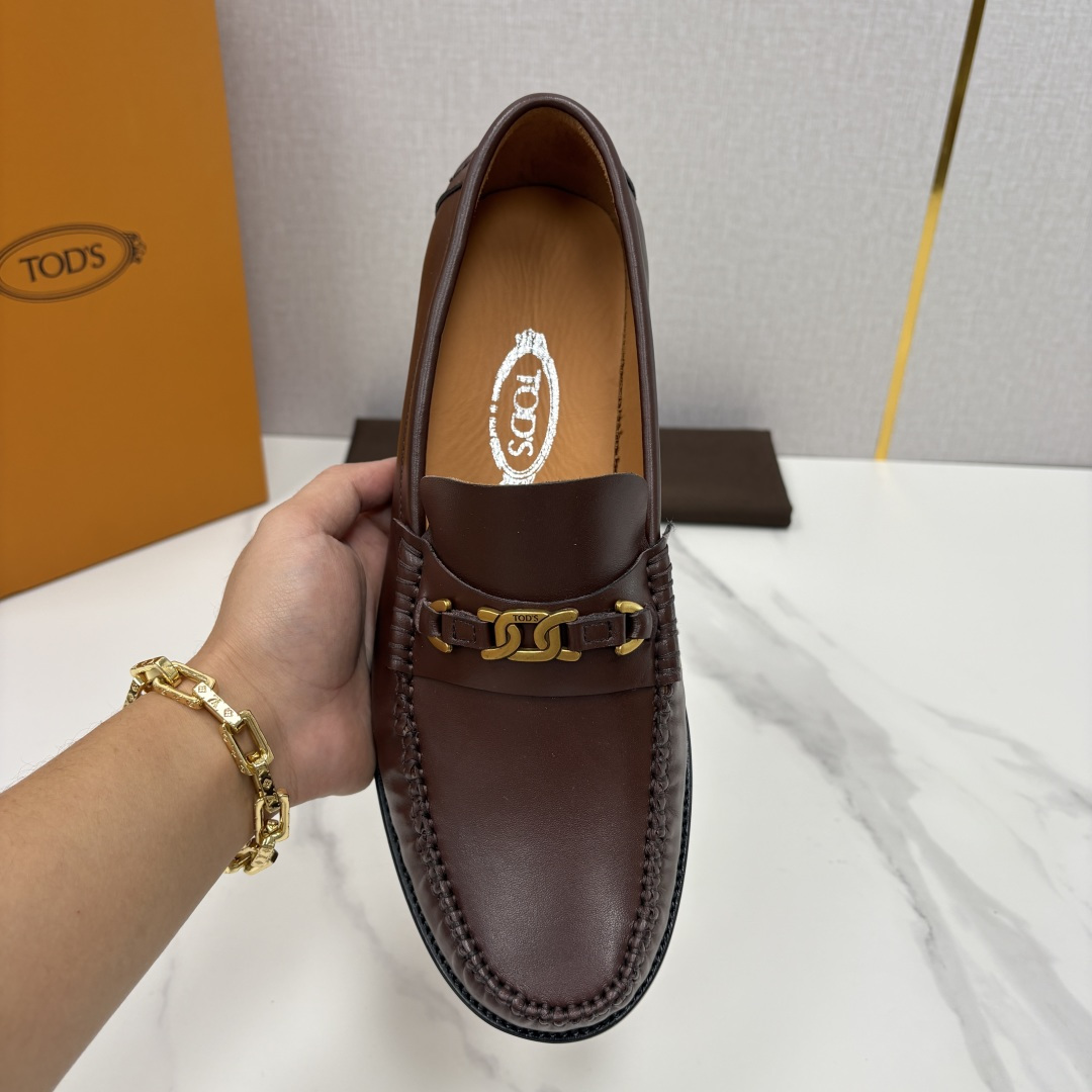 💋💍TOD*S新品 托德-斯 男士经典商务乐福鞋套脚皮鞋，莫卡辛便鞋气质款！全新设计抓皱鞋头，选用优质小
