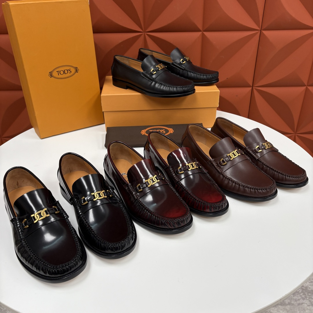 💋💍TOD*S新品 托德-斯 男士经典商务乐福鞋套脚皮鞋，莫卡辛便鞋气质款！全新设计抓皱鞋头，选用优质小