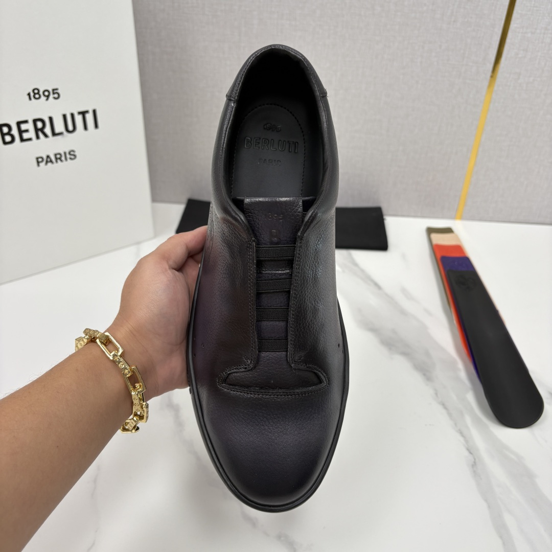 💋 💍 Berlut* 布鲁提 Playtime Venezia Softy 柔软小牛皮低帮运动鞋 轻奢