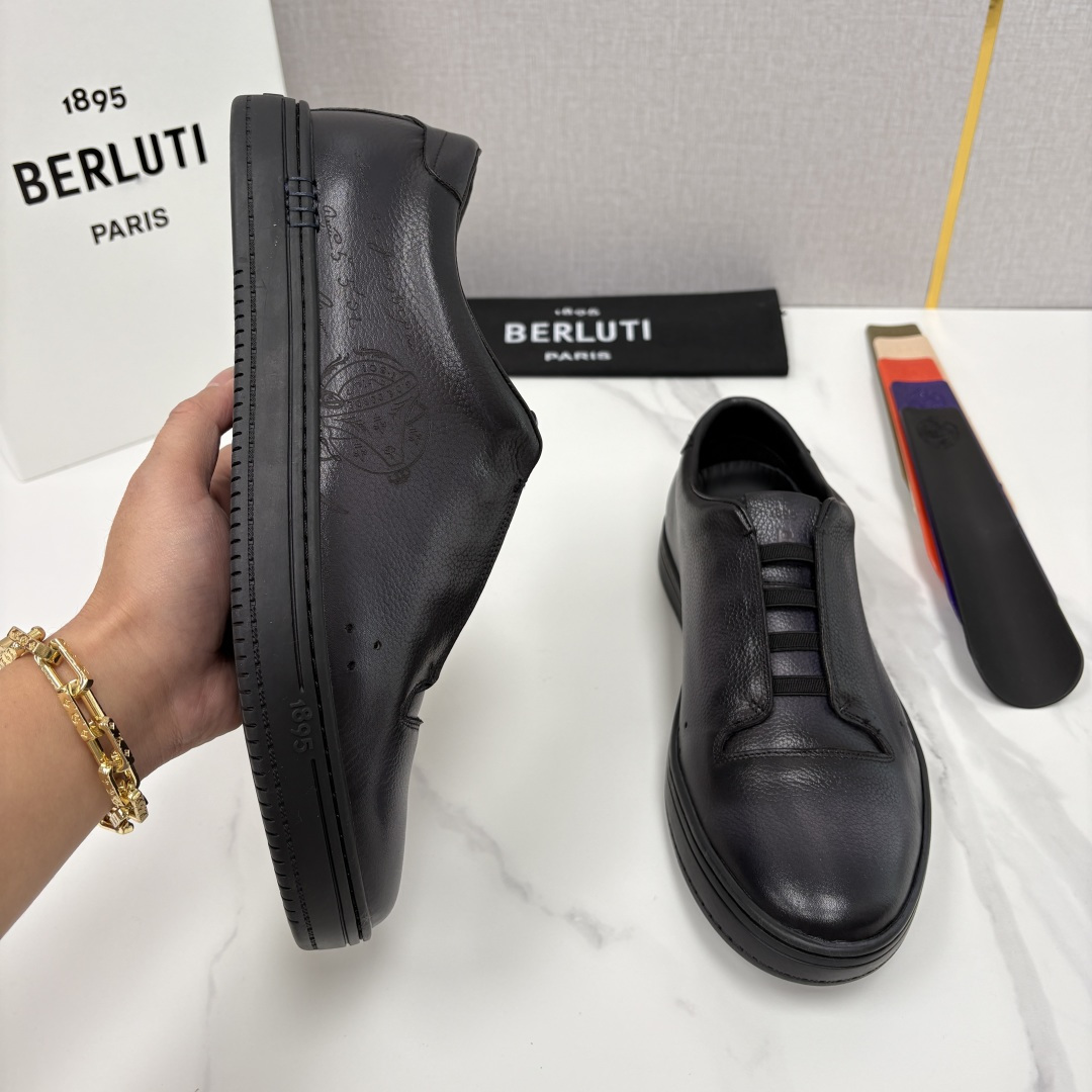 💋 💍 Berlut* 布鲁提 Playtime Venezia Softy 柔软小牛皮低帮运动鞋 轻奢