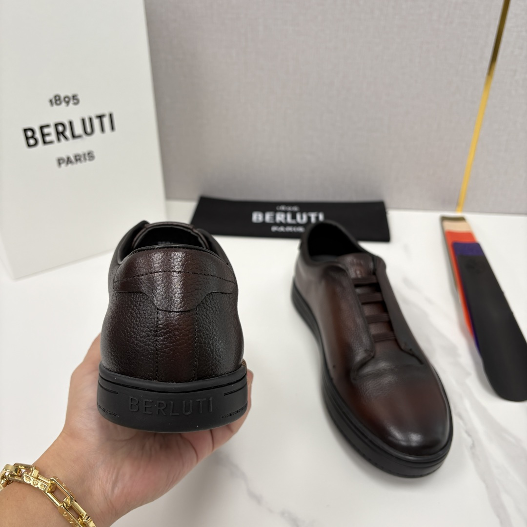 💋 💍 Berlut* 布鲁提 Playtime Venezia Softy 柔软小牛皮低帮运动鞋 轻奢