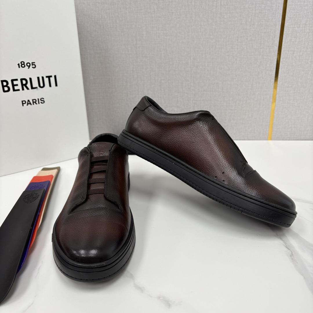 💋 💍 Berlut* 布鲁提 Playtime Venezia Softy 柔软小牛皮低帮运动鞋 轻奢