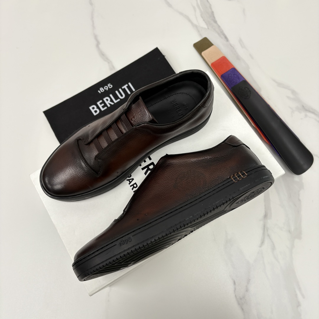 💋 💍 Berlut* 布鲁提 Playtime Venezia Softy 柔软小牛皮低帮运动鞋 轻奢