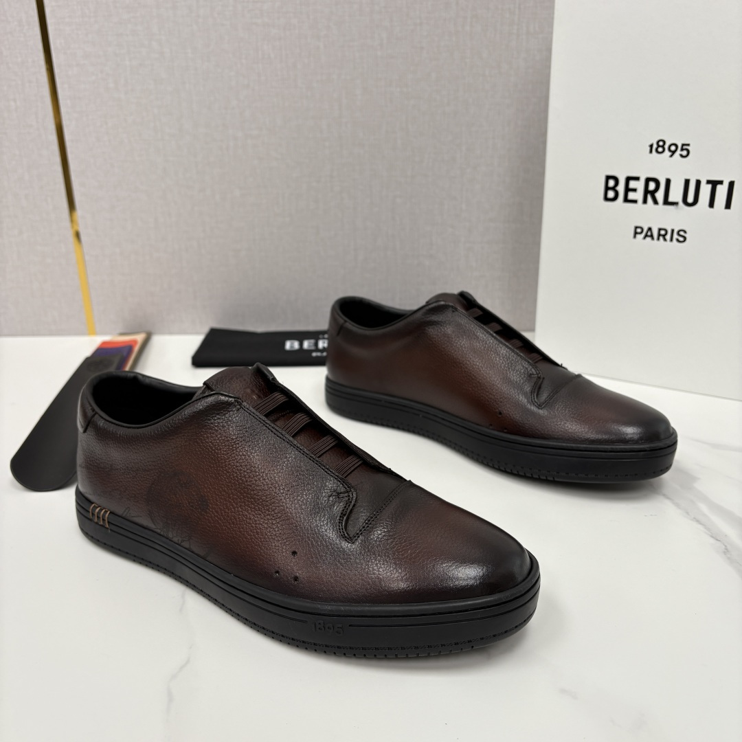 💋 💍 Berlut* 布鲁提 Playtime Venezia Softy 柔软小牛皮低帮运动鞋 轻奢