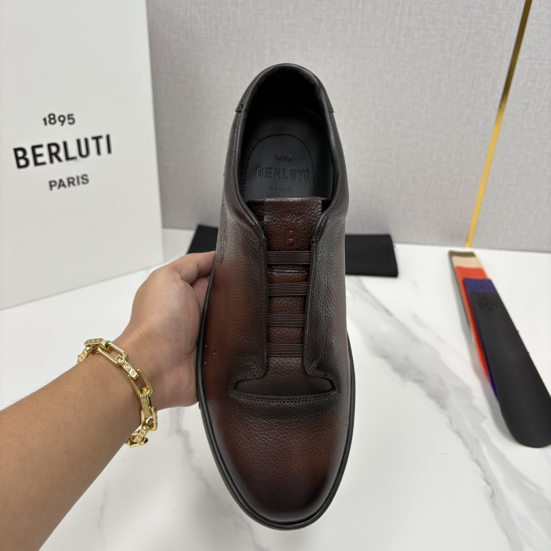 💋 💍 Berlut* 布鲁提 Playtime Venezia Softy 柔软小牛皮低帮运动鞋 轻奢