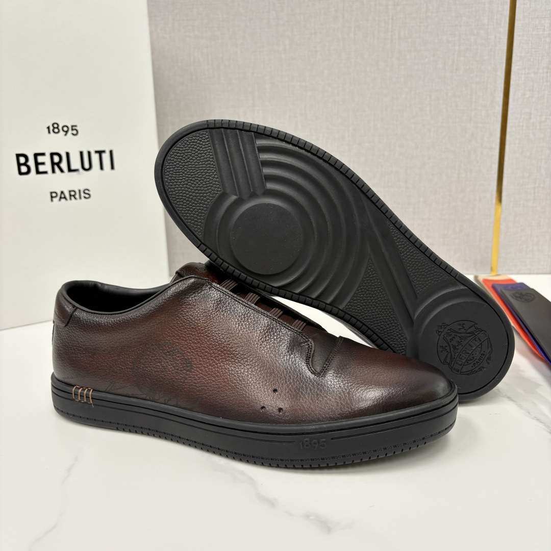 💋 💍 Berlut* 布鲁提 Playtime Venezia Softy 柔软小牛皮低帮运动鞋 轻奢