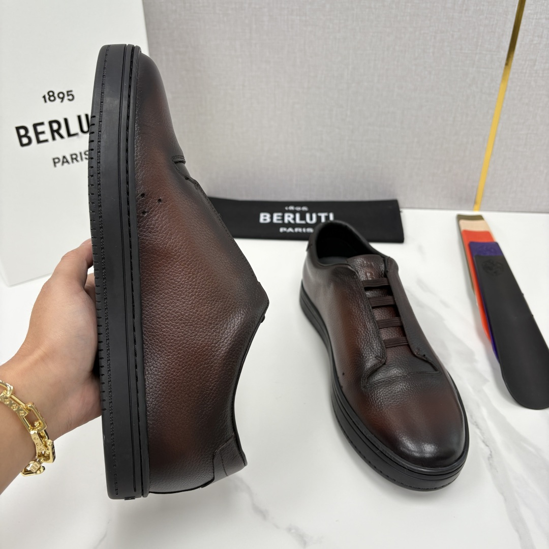 💋 💍 Berlut* 布鲁提 Playtime Venezia Softy 柔软小牛皮低帮运动鞋 轻奢